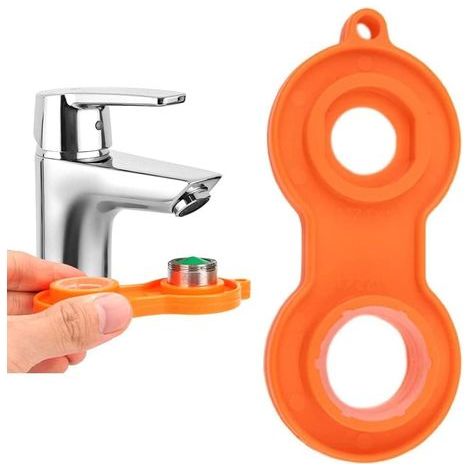 Llave para aireador de grifo - 1 llave para aireador de grifo, llave universal para aireador, herramienta para fijar el filtro descalcificador del grifo (1/5)