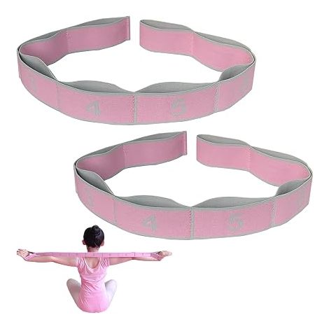 Elastic Yoga Band, Yoga Stretch Bands with 8 Rings, Elastic Exercise Strap, Pilates Strap, for Yogas, Gymnastics, Pilates, Fitness (1/5)