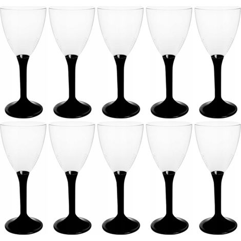 VERRES EN PLASTIQUE pour VIN Desserts Champagne Boule d'anniversaire 140ml 10 pièces.