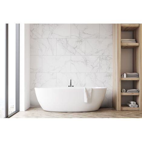 Dalle murale PVC CALACATTA DUMAWALL, L.65 x l.37,5 cm, Ep.5 mm (1/5)