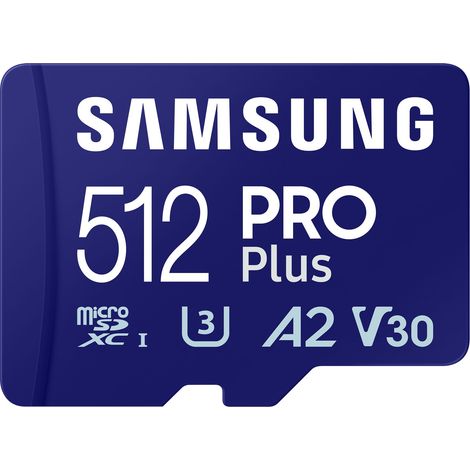 SAMSUNG MicroSDXC-Speicherkarte PRO Plus (2023) 512GB inkl. USB-Adapter (1/3)