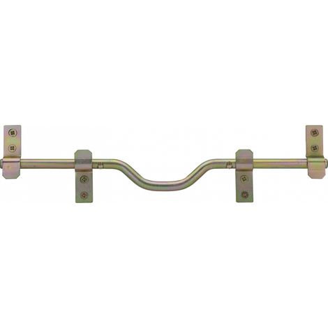 Thirard – Barre de sécurité pour volet en bois – Acier zingué Ø14mm x 460mm – 4 pattes anti-crochetage – Installation sécurisée