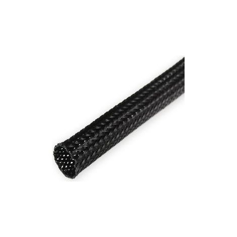 Gaine Tressée 10mm RS PRO, Noir en Nylon 66, 100m ( Prix pour Bobine de 100 Mètres )