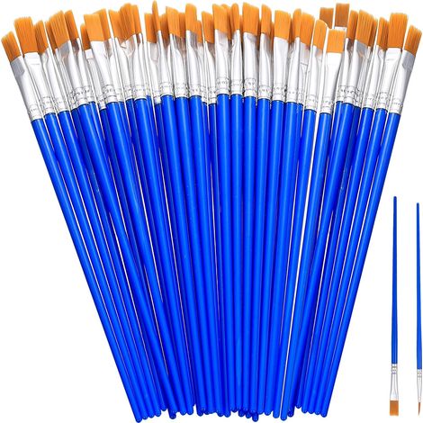 70 Pcs Petit Pinceau Peinture Acrylique, Pinceaux Peinture Acrylique Fins, Pinceaux Aquarelle Ronds et Plats, Pinceau Modelisme pour Gouache Aquarelle Arts (1/5)