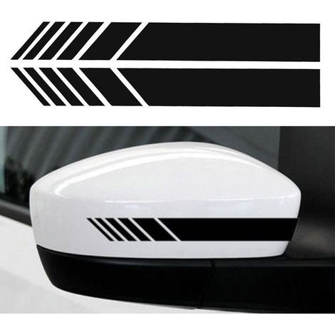 4 autocollants réfléchissants pour rétroviseur, vinyle PET, 20 x 2 cm, accessoire extérieur automobile (1/5)