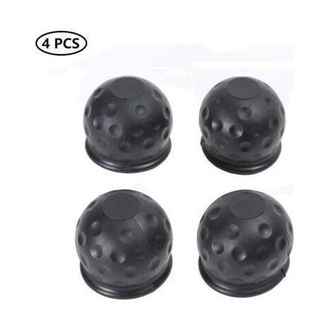 4 X 50 mm Cache Boule Attelage, Barre De Remorquage Boule Attelage Caoutchouc Noir, Capuchon De Protection De Boule D'attache Remorque, Protège Boule D'attelage Capuchon Protection(Caoutchouc) (1/5)
