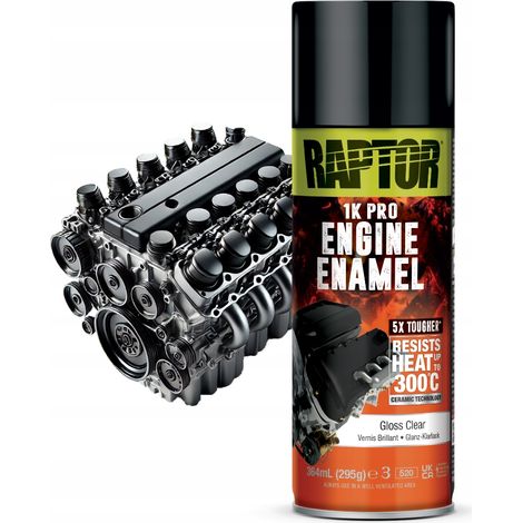 Raptor Hochtemperatur-Klarlack 300°C Motorspray (1/2)