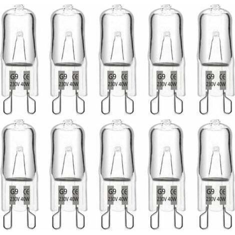 G9 T4 40W 480LM 230V dimmbare Halogenlampe, 2900K warmweiß, für Kronleuchter, Schrankleuchten, Gartenleuchten, Wandleuchten (10er-Packung) (1/5)