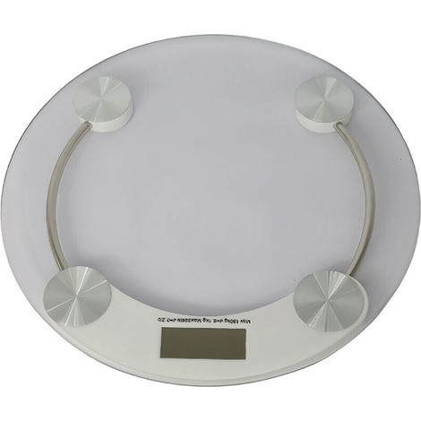 Balance de salle de bain, balance de cuisine ronde en verre - RAPANDA