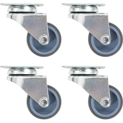 vidaXL 12 pcs Roulettes pivotantes doubles 50 mm