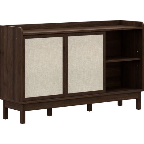 Buffet à portes coulissantes et 2 tiroirs 150 x 39,5 x 80 cm naturel (1/5)