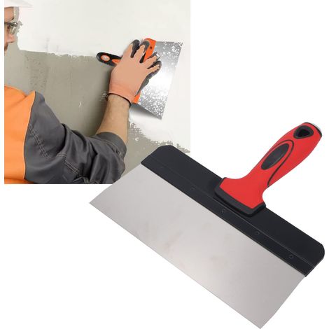 254 mm (10 Zoll) Edelstahl-Spachtel, Gipskartonspachtel, Verputzwerkzeug, ergonomischer Griff für Gipskarton-Fugenband (1/5)