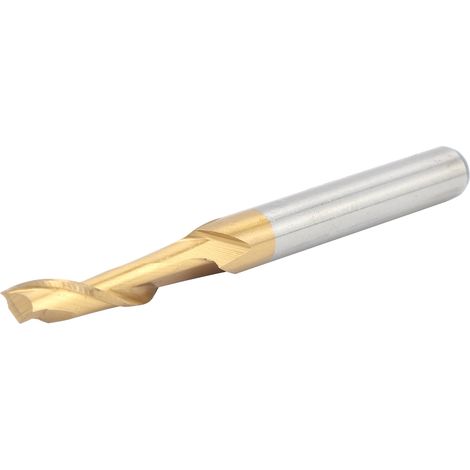 Fraise à une dent HSS haute vitesse, outil de coupe CNC précision, 8x8x25x80 mm, pour défonçage et fraisage. (1/5)