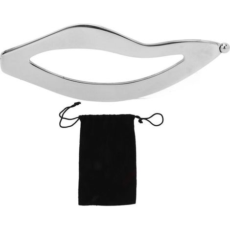 Plaque Gua Sha en Acier Inoxydable pour Détente Musculaire et Amélioration de la Circulation - Outil de Massage et de Rajeunissement Cutané (1/5)