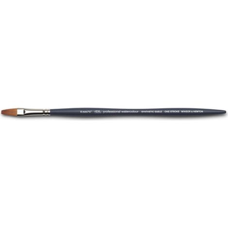 Pinceau plat court 6mm aquarelle professionnelle Winsor & Newton (1/3)