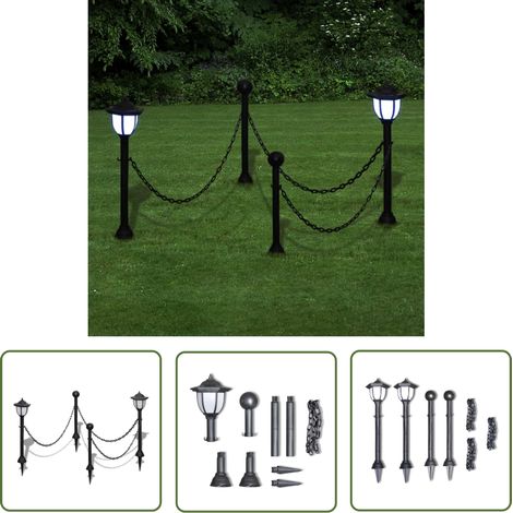 2x LED Lampe Solarleuchte Außenlampe Gartenleuchte Laterne - Solarleuchte - Gartenlampe - Außeleuchte - LED-Lampe - Sonnenernergie (1/5)