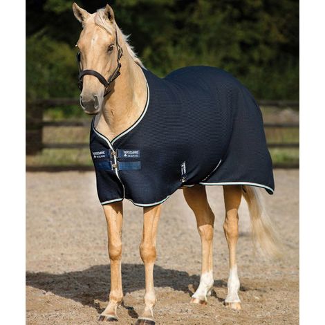 155 cm, Blu Navy: Coperta tecnica da asciugatura per cavalli Rambo Techni Waffle Cooler