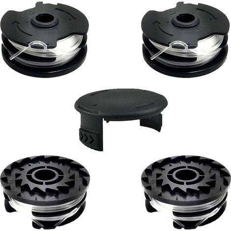 4 pièces de bobines de fil de rechange pour LIDL Parkside, avec 1 capuchon, bobines de fil de rechange en nylon pour LIDL Parkside, tondeuse à gazon PRTA 20-Li A1, B2, C3 PRT 550 A1, A3 PRT (1/5)