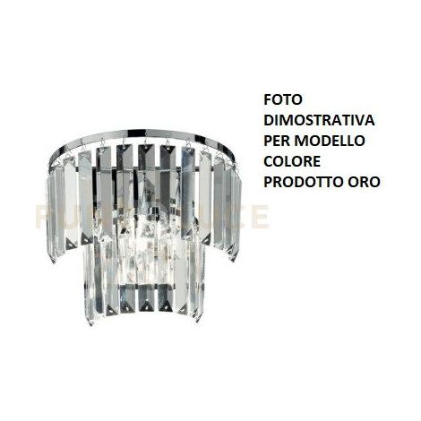 APPLIQUE CASTLE ORO 3 LUCI ATTACCO G9 L.25,5CM
