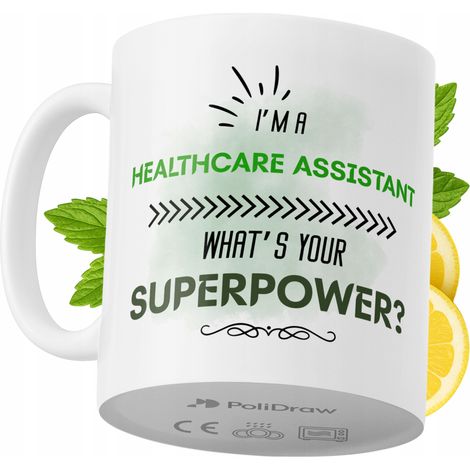 Lustige Tasse für Pflegehelfer/innen – Kaffee- oder Teetasse mit witzigem Textdesign – ideal für Geburtstage, Namenstage, Feiertage und besondere Anlässe. Hochwertige Tasse für Zuhause, Büro und Arbei