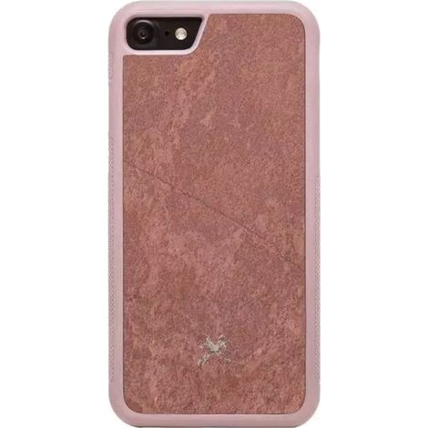 Funda EcoCase para iPhone 7/8 de la colección Stone de Woodcessories, color rojo cañón sto004