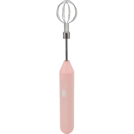 Elektrischer Handmixer mit drei Geschwindigkeitsstufen, tragbarer, batteriebetriebener Milchaufschäumer zum Backen zu Hause, rosa (1/5)