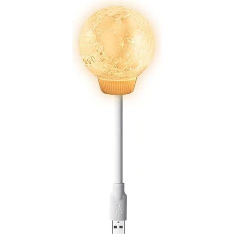 Lumières de lune pour chambre à coucher, lampe de lune Lampe LED Moon Veilleuse Commande vocale alimentée par USB avec minuteries Décoration de chambre, lampe de chevet intelligente à intensité (1/5)