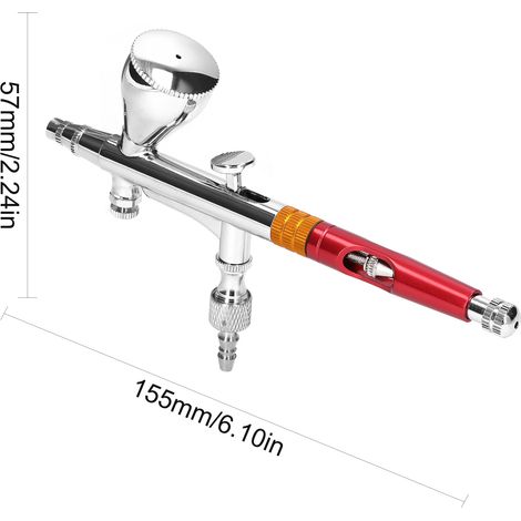 Set aerografo professionale versatile T218, 0,3 mm, pompa ad aria fino a 30 PSI per modellismo e pittura artistica fai-da-te. (1/5)