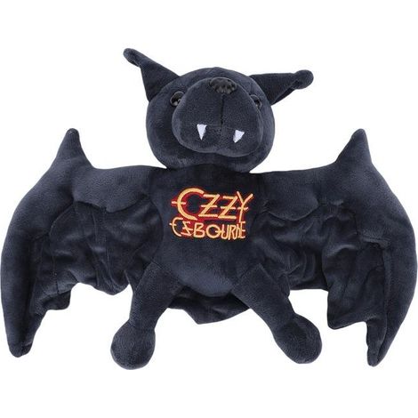 BelleRise - Peluche chauve-souris rock – Ozzy Osbourne – design noir-or – souvenir concert (1/5)