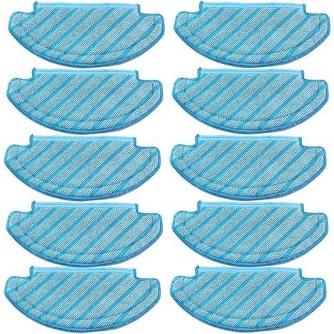 Lot de 10 serpillères pour Robot aspirateur Ecovacs Deebot Ozmo T8 AIVI T8 Max and T8 Series/ N8 Pro (1/5)