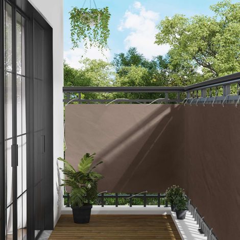 Balkonsichtschutz Taupe 110 x 200 cm Oxford-Stoff