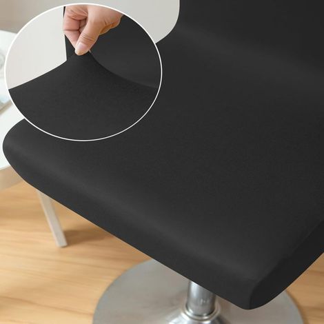 Ensemble de 4 housses extensibles pour tabourets de bar, chaises de comptoir de pub avec dossier, lavables, housse carrée pivotante avec élastique en bas pour chaise de salle à manger basse à dossier (1/3)