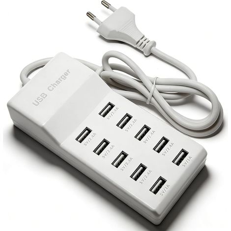 Mehrfach-USB-C-Ladegerät, 220 W, für iPhones, 6-Port-Ladestation (4 USB-C + 2 USB-A), kompakter GaN-Schnellladeadapter (1/4)