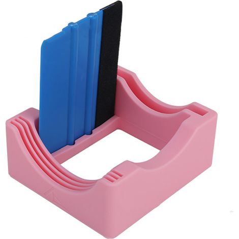 Portavasos, portavasos de silicona para pegatinas de vinilo, soporte con ranura integrada y espátula con borde de fieltro para aplicar pegatinas a vasos y botellas.