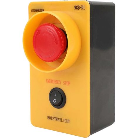 Bouton d'arrêt d'urgence avec voyant lumineux, adapté aux chantiers de construction et aux mines (1/5)