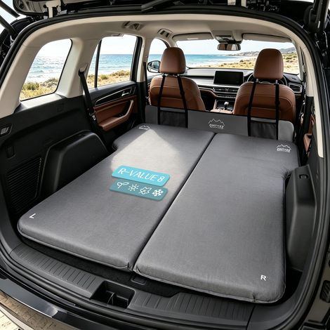 Self-Inflating Car Air Mattress Lightweight Air Mattress with Deflating Pump Foldable Floor Mattress for Camping Guest Travels and Outdoor Activities (1/5)