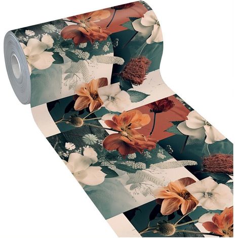 Tappeto Cucina Antimacchia Passatoia Pvc Stampa Digitale Morbido Moderno Antiscivolo Dis N - 51x250 cm (1/5)