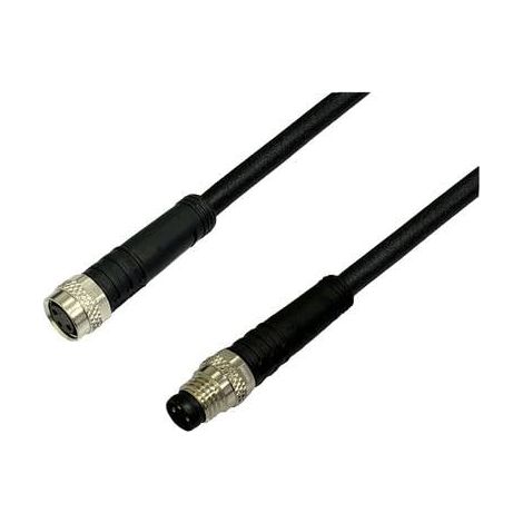 BKL Electronic 2700036 Rallonge pour capteur/actionneur M8 fiche droite vers raccord droit 2 m Nombre de pôles: 3 1 pc(