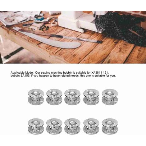 10 bobines transparentes en plastique pour usage domestique, accessoires multifonctionnels pour machine à coudre SA155, bobine en plastique (1/5)