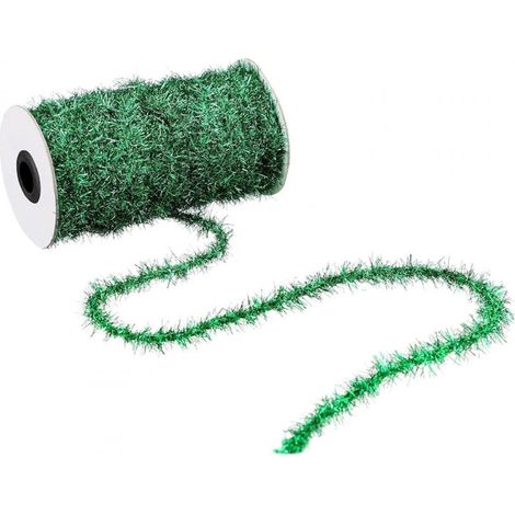 Rubans de Noël, guirlandes de fêtes, décorations d'anniversaire, paillettes dorées, paillettes de verre, guirlandes scintillantes (1/5)