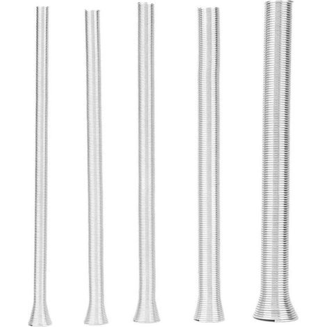 Bardusch-Tube à ressort en acier super élastique,5Pcs 21cm Ressort de Traction,Ressort de Compression Kit PVC Tuyau de cintrage de fil électrique ressort,pour tubes de cuivre incurvés Tubes en alumini (1/5)