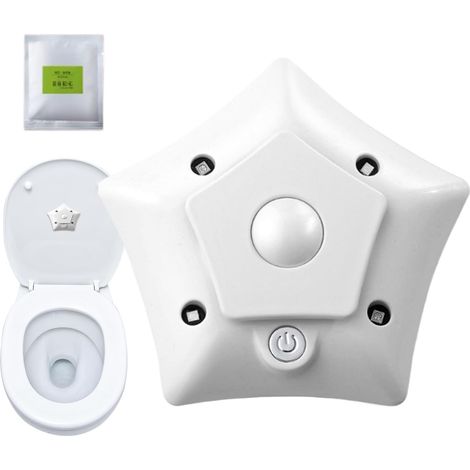Lampe UV intelligente pour toilettes, purificateur d'air UV rechargeable automatique, veilleuse multifonctionnelle, stérilisateur à détecteur de mouvement, blanc (1/5)