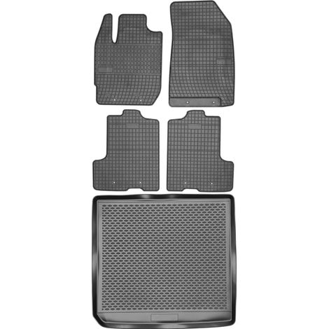 Ensemble de tapis de sol en caoutchouc pour Dacia Duster II SUV (à partir de 2018) + tapis de coffre