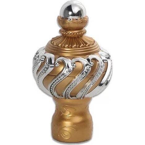 Ein Set aus 4 runden Ersatzquasten für Gardinenstangen, passend für römische Stangen (26-28 mm, gold). (1/5)