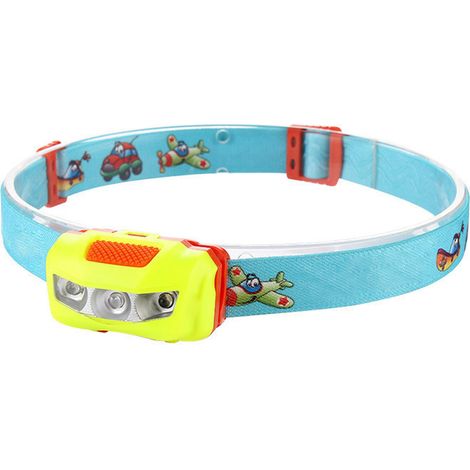 Lampe frontale pour enfants,dirigéLampe frontale pour la course nocturne, la randonnée et le camping, jaune fluorescent (1/5)