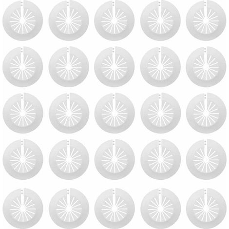 30 Pcs Radiateurs De Tuyau En Plastique Cache Tuyau Radiateur Rosaces Simples Rosace Radiateur Cache Tuyau Manchons De Tuyaux Pour Les Tuyaux De 14-29 Mm(Blanc) (1/4)