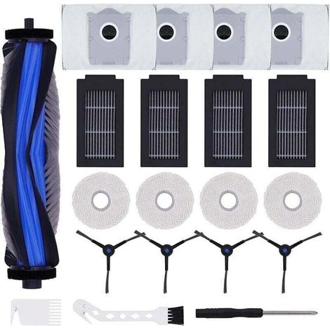 20 pièces de rechange pour Ecovacs Deebot T50 Pro, accessoires pièces pour aspirateur T50 Pro Omni, 1 brosse principale + 4 filtre (1/4)
