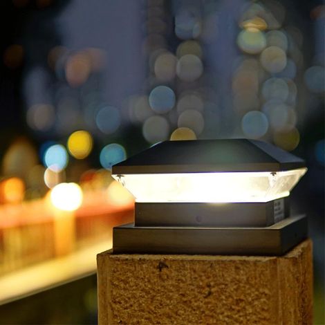 Lampadaire solaire extérieur IP65 étanche – Panneau solaire monocristallin – Lumière blanche chaude 3000K/6000K – Installation rapide (1/5)