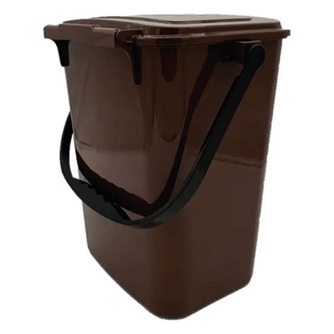 Komposteimer für Wohnungen – 10 Liter – Braun - C080062 (1/5)