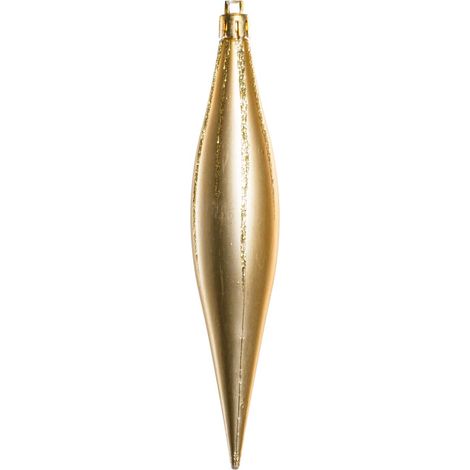 TrendLine Weihnachtskugeln Zapfen bruchfest, langlebig 15 cm gold 8 Stück Christbaum- & Feiertagsschmuck (1/2)